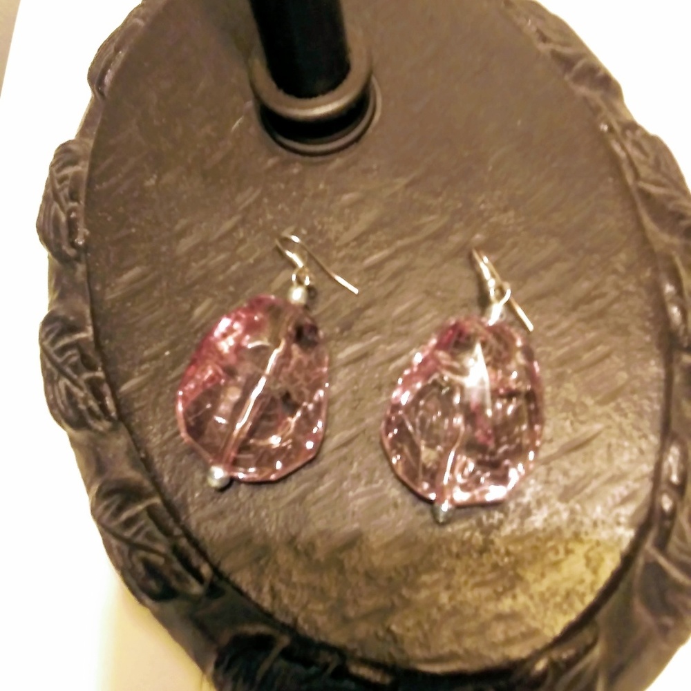 Chunky natural terminated tourmalinated earrings
